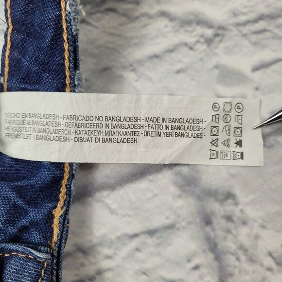 Zara Denim Trafaluc Shorts with Red Racing Stripe size 6 - Picture 11 of 13